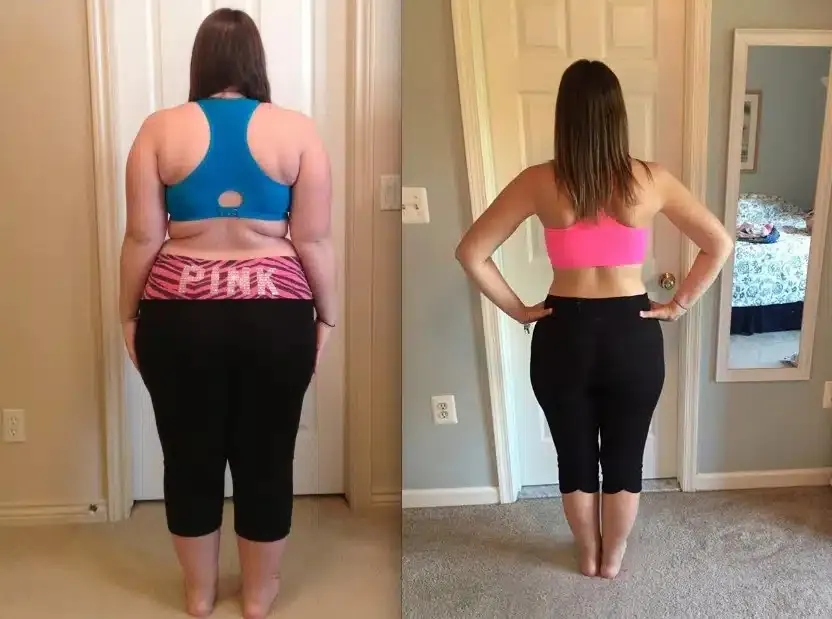 Weight loss before and after