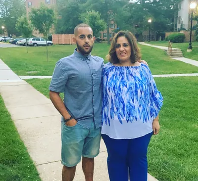 E.M. and his mom after weight-loss surgery with Dr. Matthew Fitzer