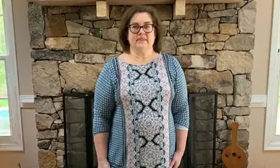 Cynthia Welgoss before weight-loss surgery with Dr. Matthew Fitzer