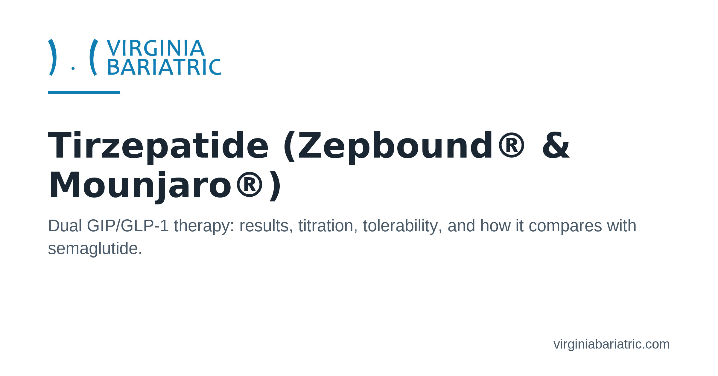 Tirzepatide (Zepbound®) in Northern Virginia